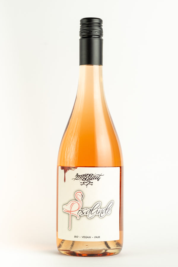 Herzblut Wein Rosalinde Cuvée Rosé trocken Bio, vegan und Naturland-zertifiziert Flasche