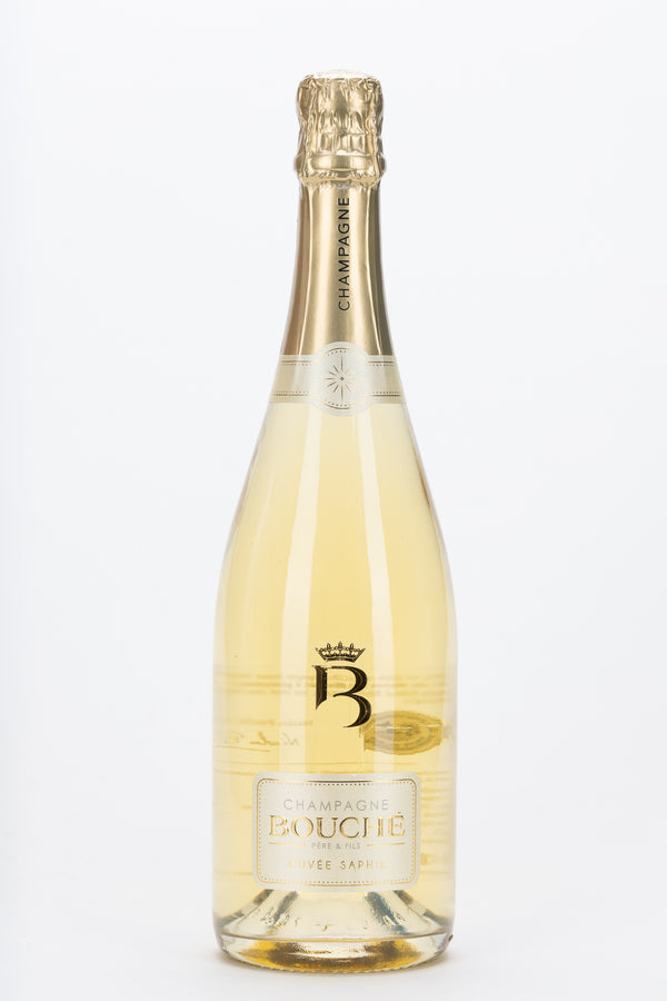 Champagne Bouché Pére et Fils Cuvée Saphir Brut Französischer Champagner Flasche Frontansicht