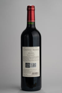 2020 Château Mareil Médoc Französischer Rotwein Rückansicht Etikett