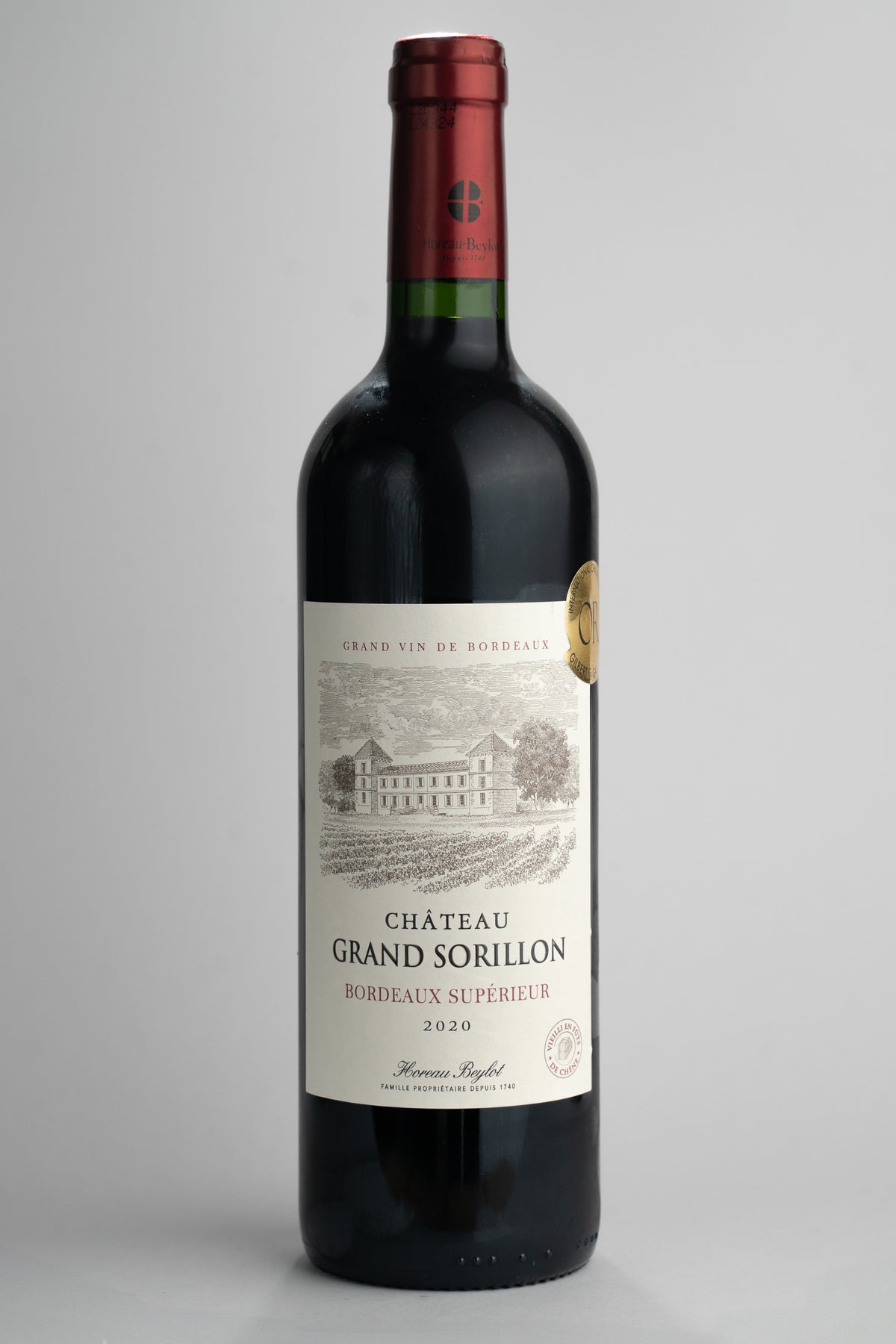 2020 Chateau Grand Sorillon Bordeaux Supérieur Französischer Rotwein Flasche Frontansicht