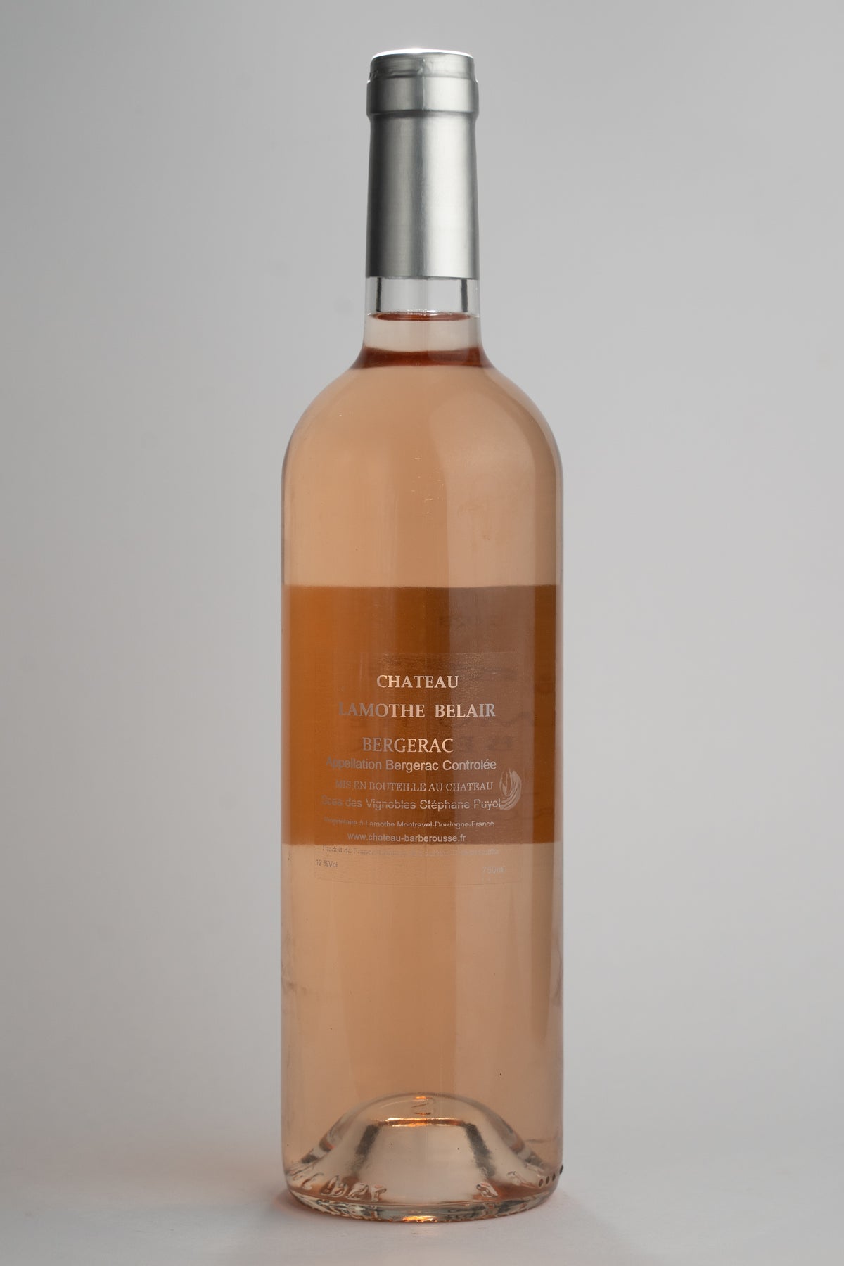 2023 Château Lamothe Belair Bergerac Rosé Französischer Roséwein Flasche Rückansicht Etikett