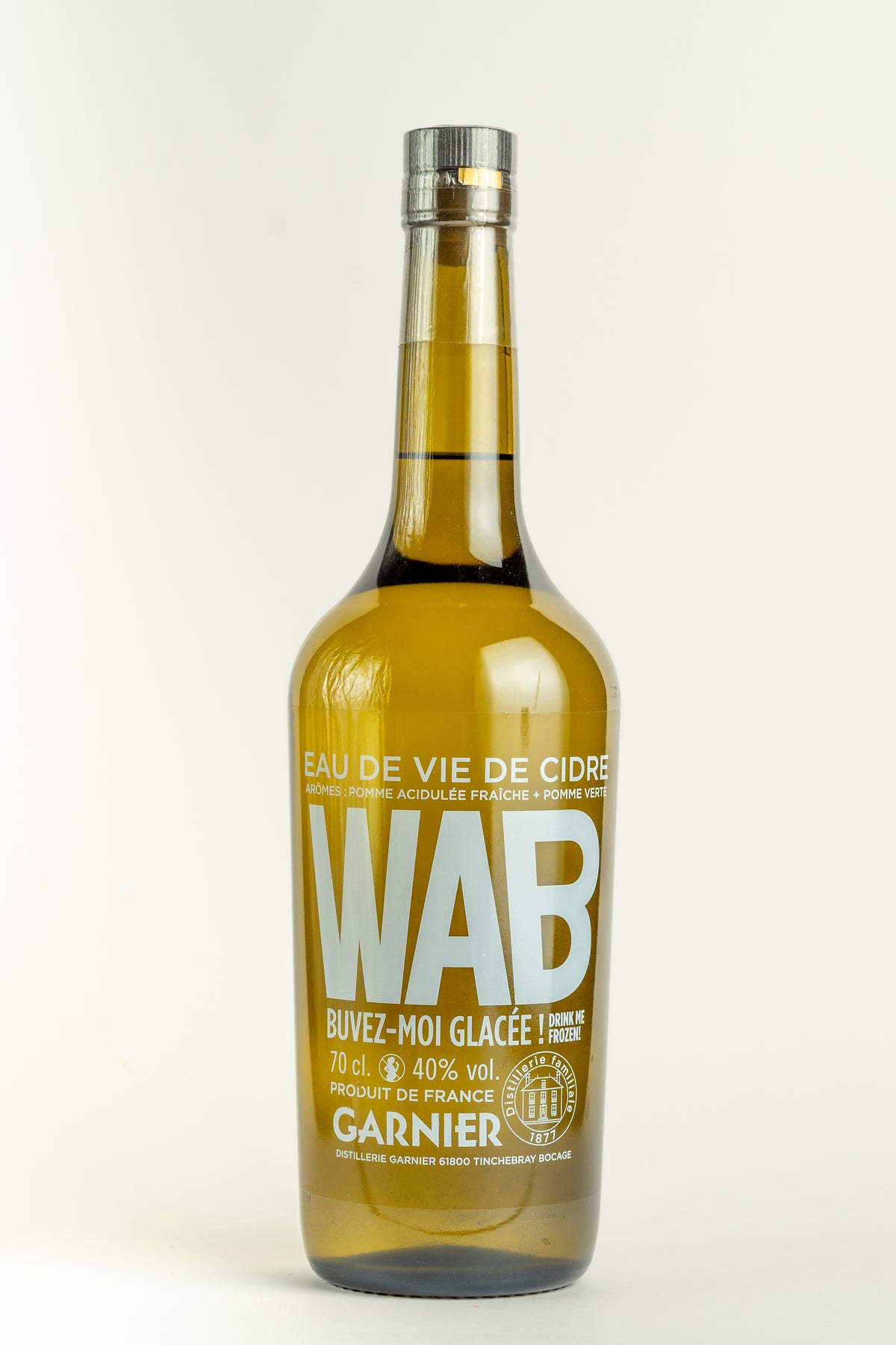 Garnier WAB Eau de Vie Cidre Französischer Calvados Flasche Frontansicht